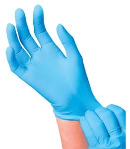 GANTS JETABLES NITRILE BLEU TAILLE L (8/9) BOITE 100pcs