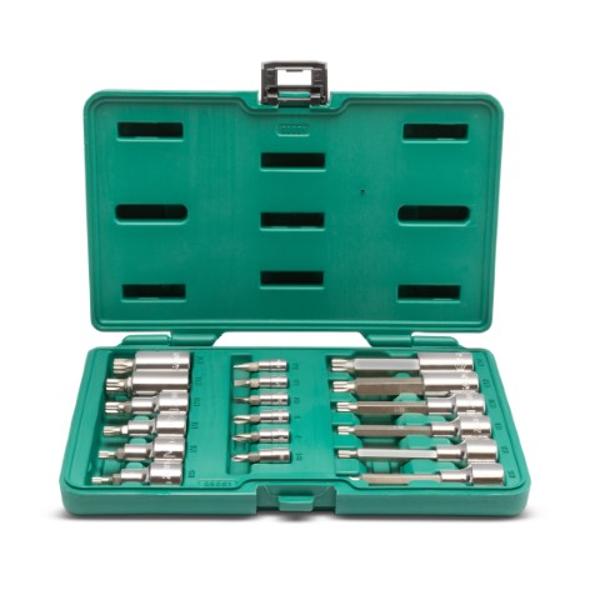 ASSORTIMENT 18PCS EMBOUTS ETOILE 1/4'' 1/2''