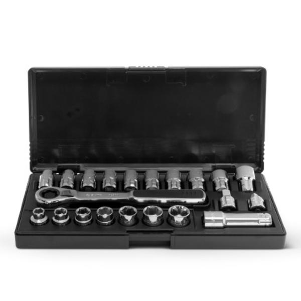 KIT CLIQUET PASS-THRU 21PCS 3/8''