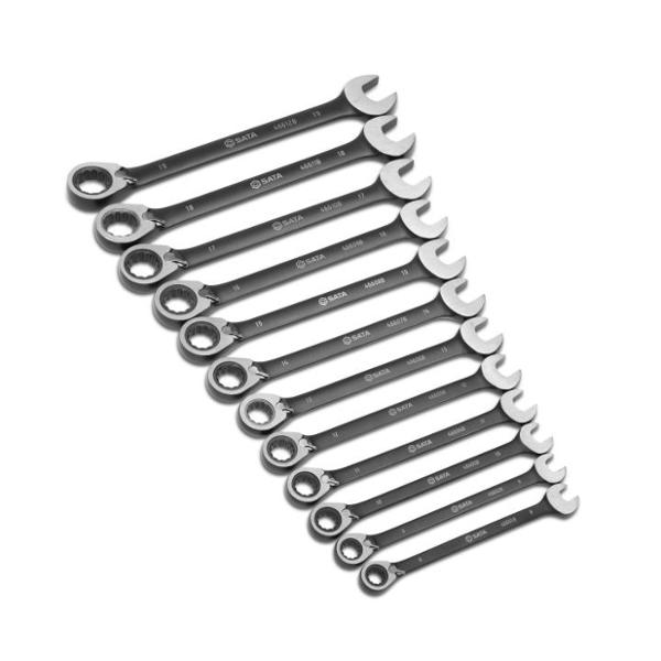 JEU 12 CLES MIXTES CLIQUET REVERSIBLES 8-19MM BLACK